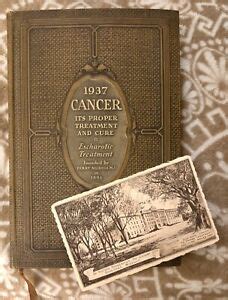 The book, titled Cancer Its Proper Treatments and Cure -. . Perry nichols 1937 cancer